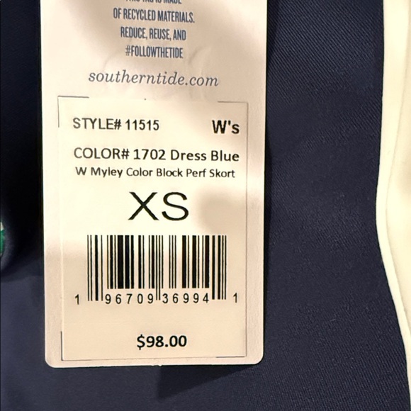 Southern Tide blue, green and white tennis/golf skort with Ralyee matching top. - Picture 8 of 10